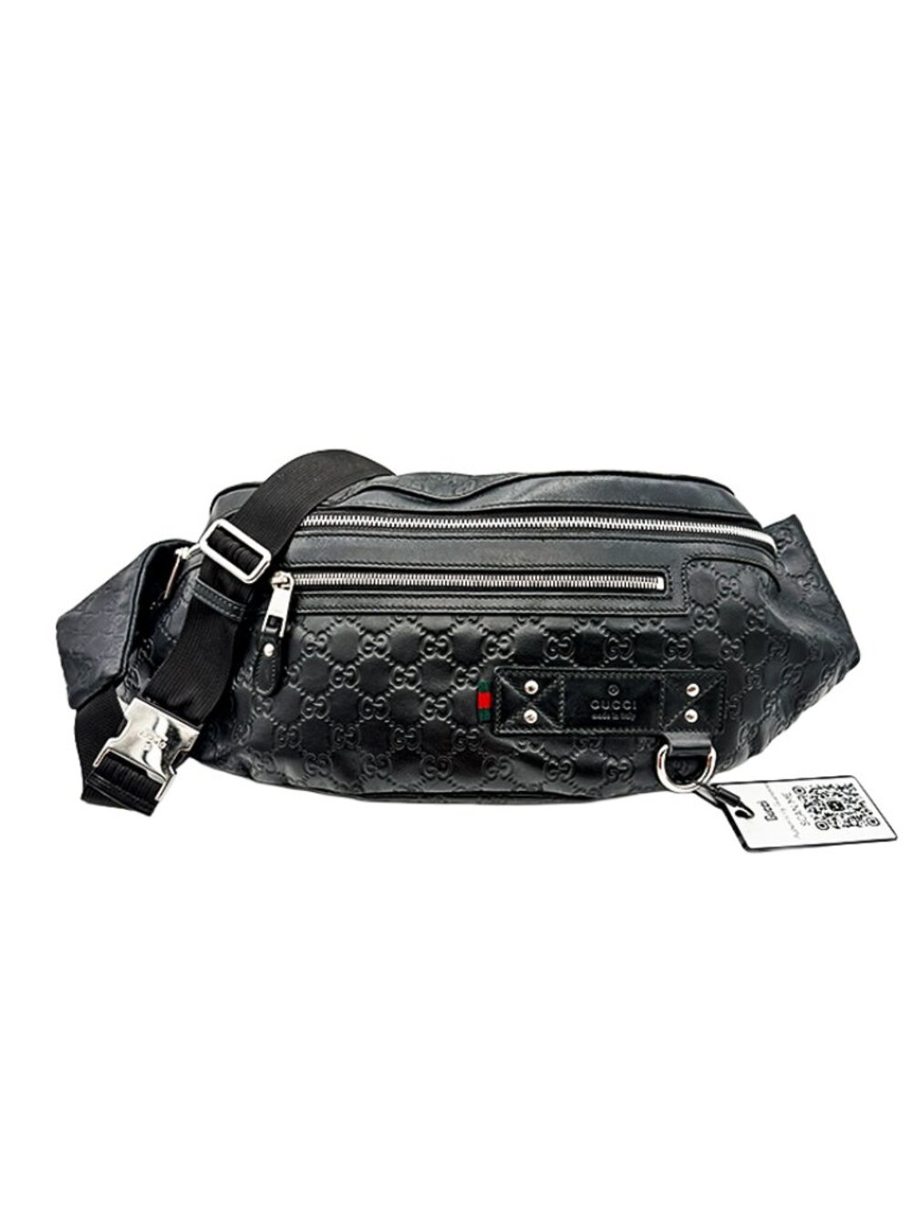 Gucci Leather Web Belt Bag
